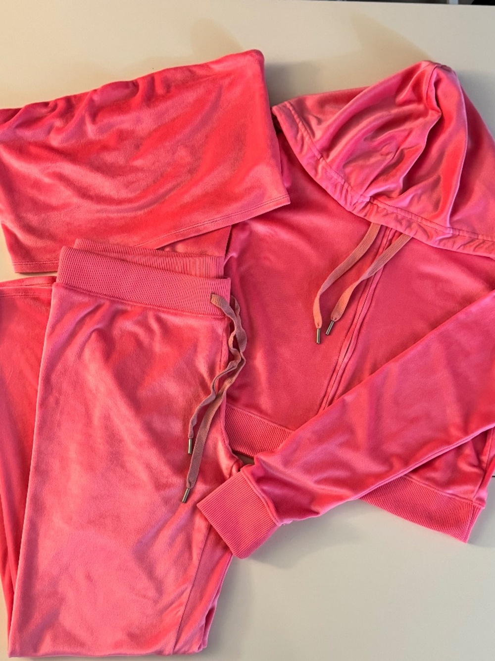💖✨ AERIE Y2K DREAM VELOUR TRACK SUIT | JACKET + BANDEAU + PANTS ✨💖